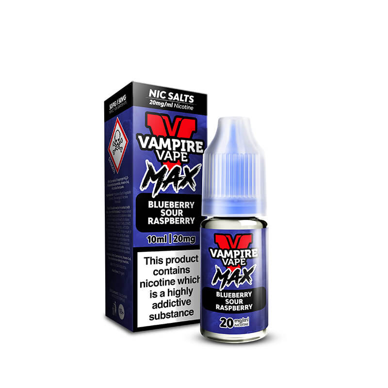 Vampire Vape MAX Blueberry Sour Raspberry Nic Salt E-Liquid 10ml