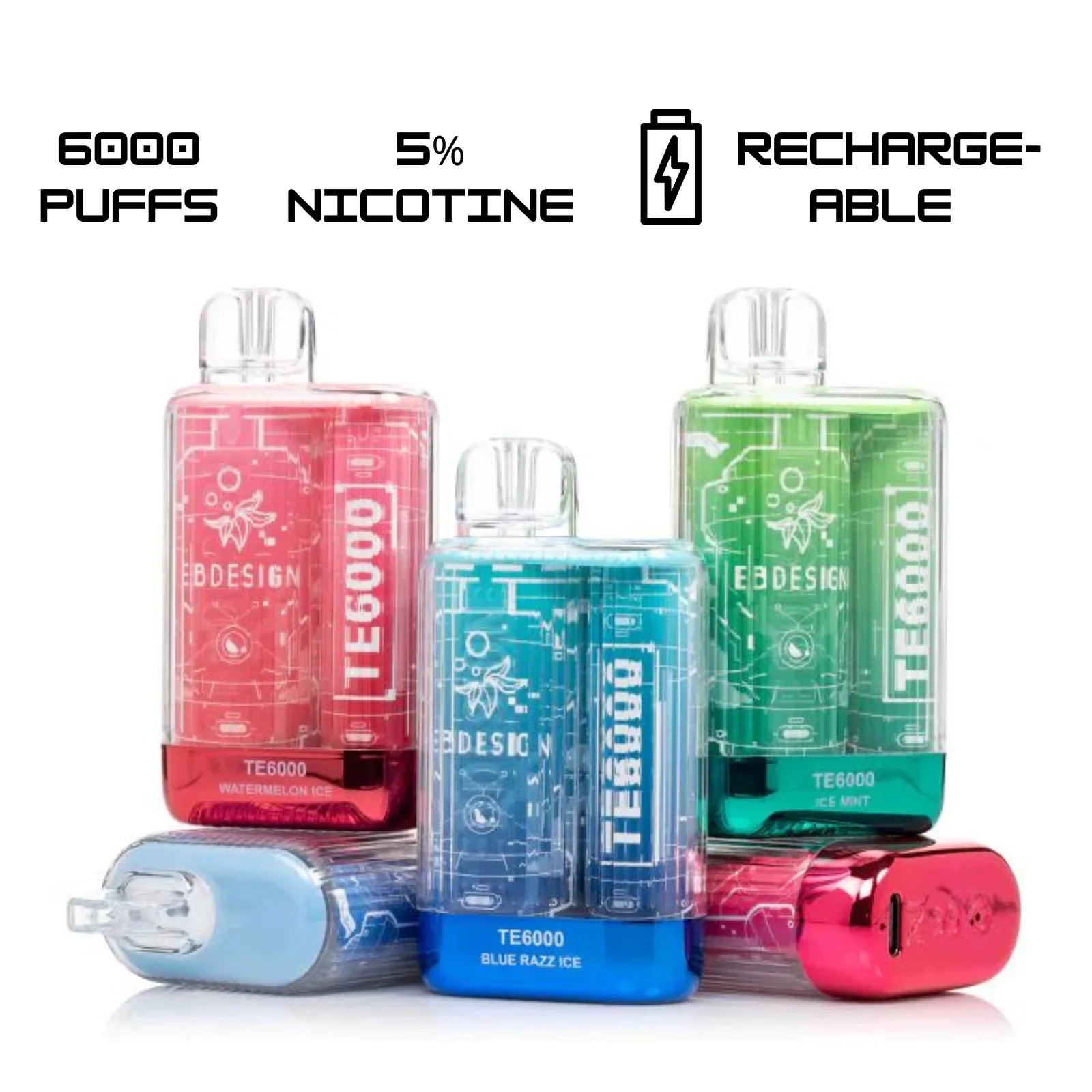 EB Create TE 6000 Rechargeable Vape Device - Nic 5mg