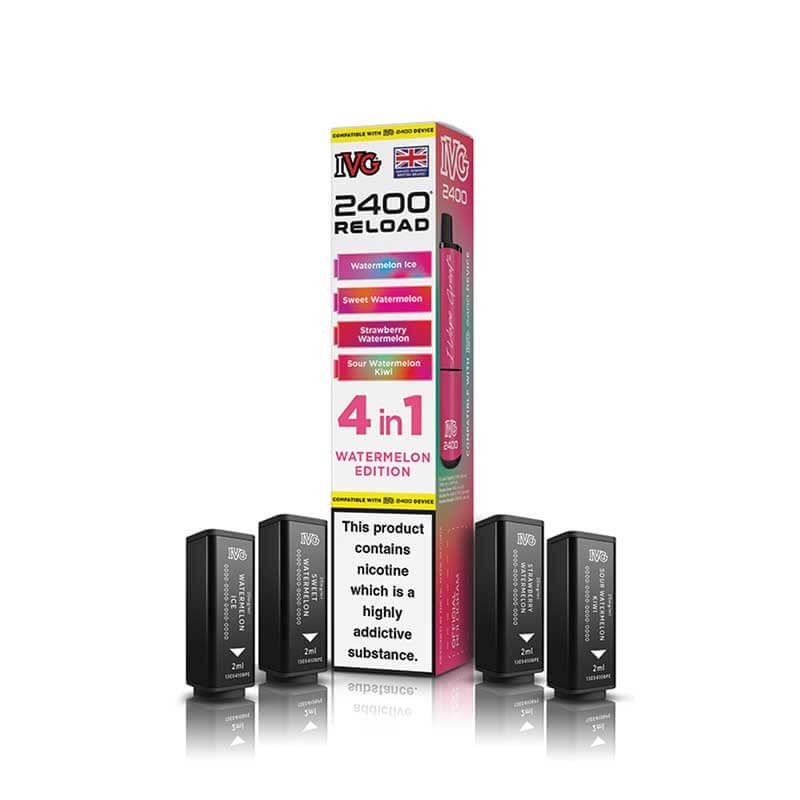 IVG 2400 Reload Watermelon Edition Prefilled Vape Pods - 20mg - 4PK