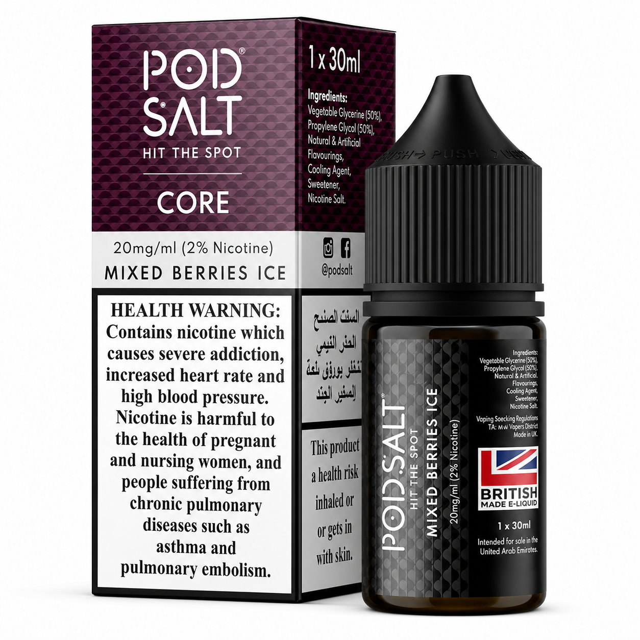 Mix Berries - Pod Salt Core Nic Salt 30ML | Vape Mash India
