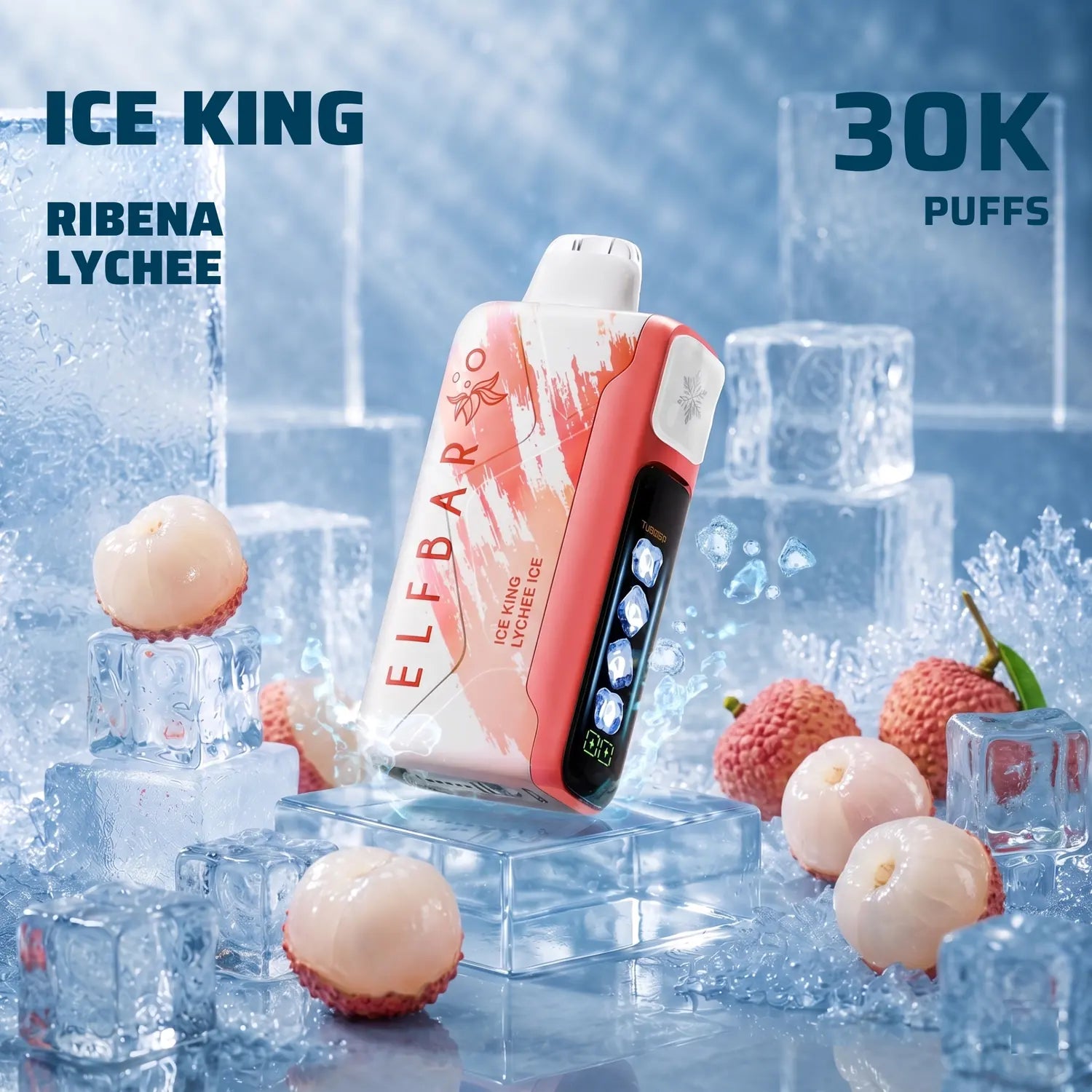 ELFBAR Ice King 30K disposable vape - Ribena Lychee flavour
