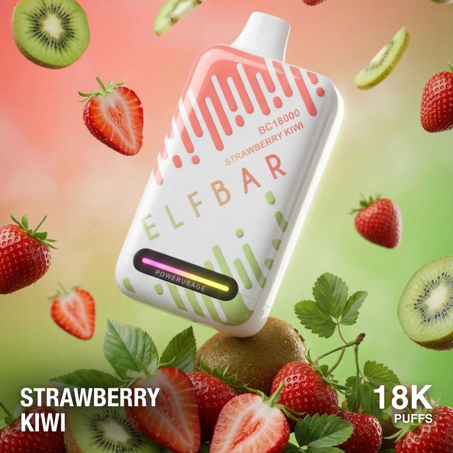 ELF BAR BC18000 Dual Mode Dual Experience disposable vape - Strawberry Kiwi flavour