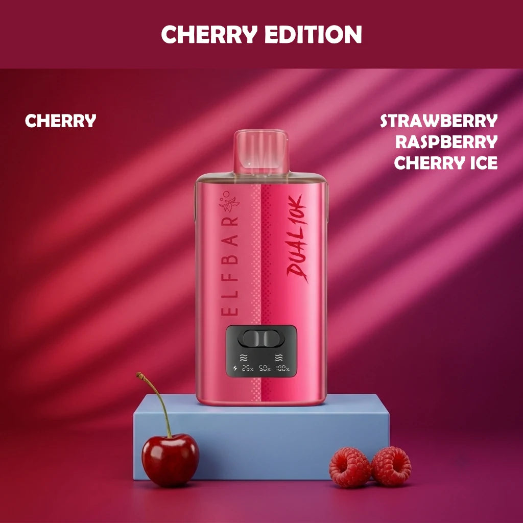 ELF BAR DUAL 10K disposable vape - Cherry Edition flavour