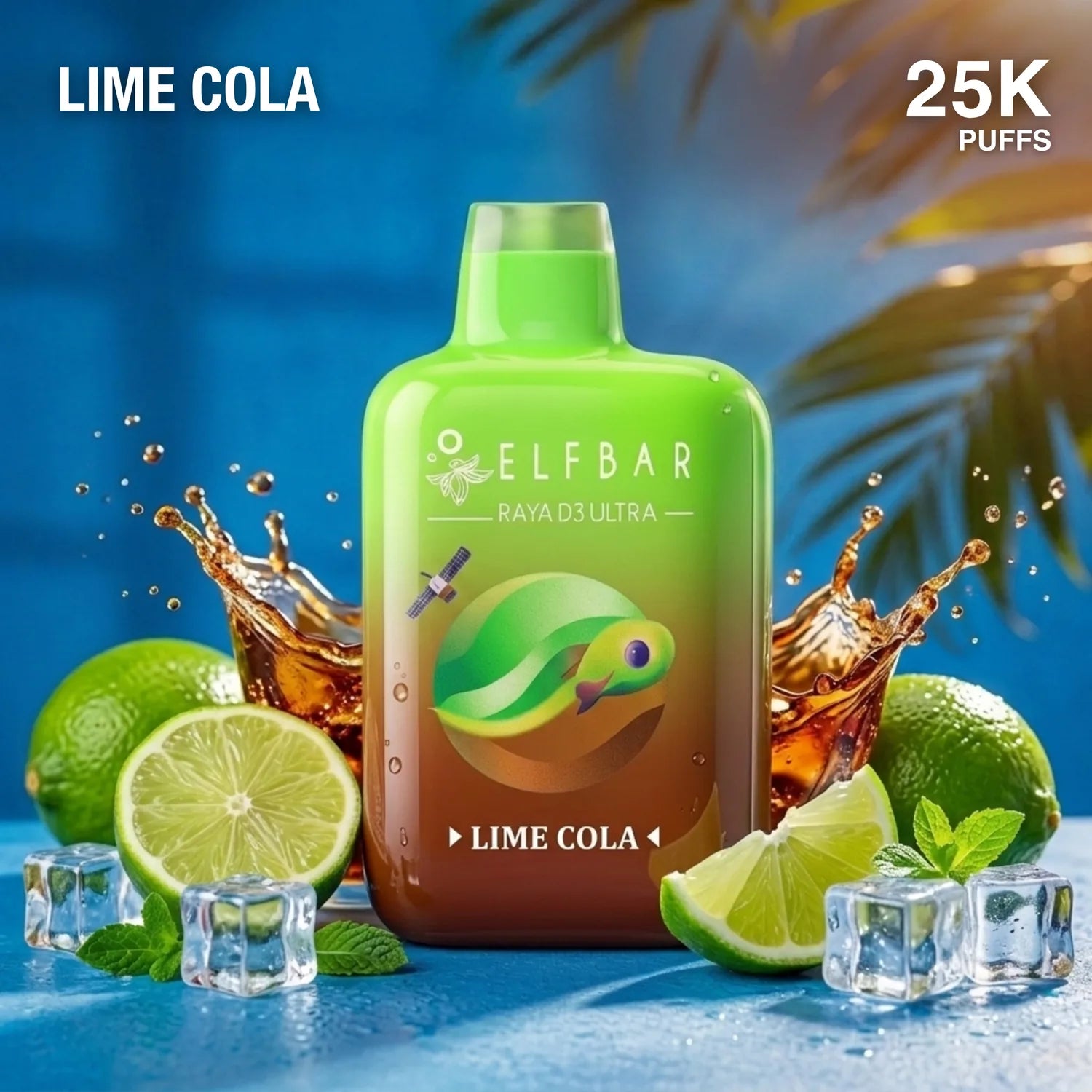 Elf Bar Raya D3 Ultra 30000 disposable vape - Lime Cola flavour