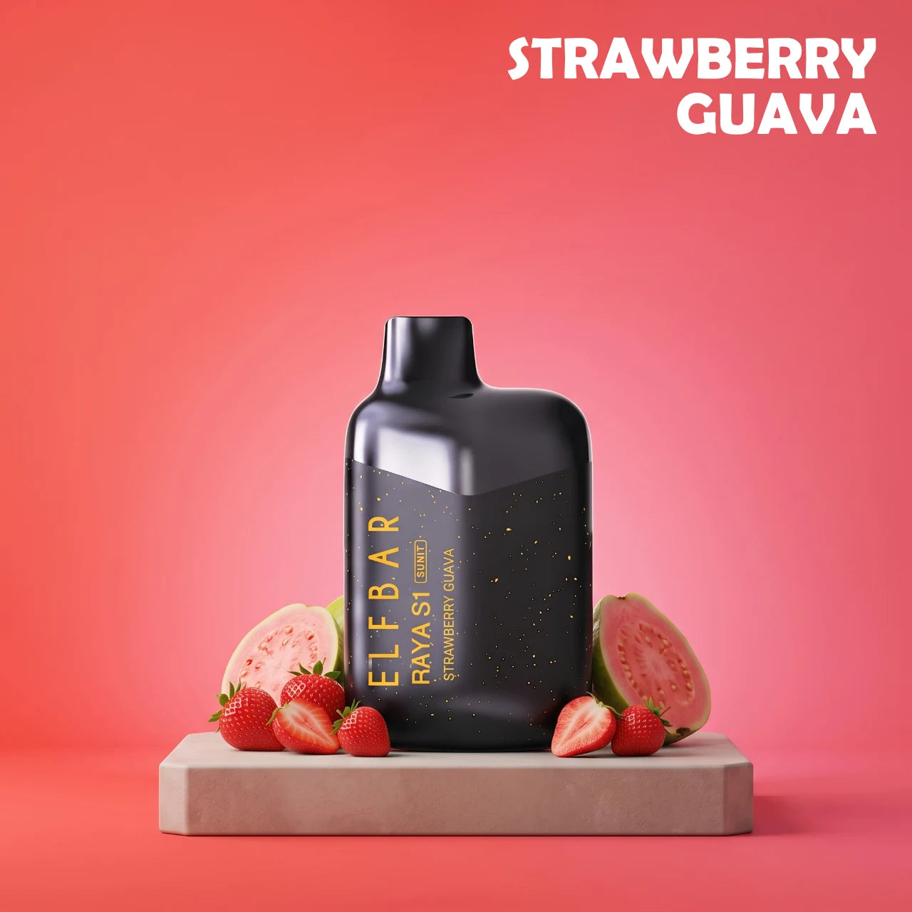 Elf Bar Raya S1 15000 disposable vape - Strawberry Guava flavour