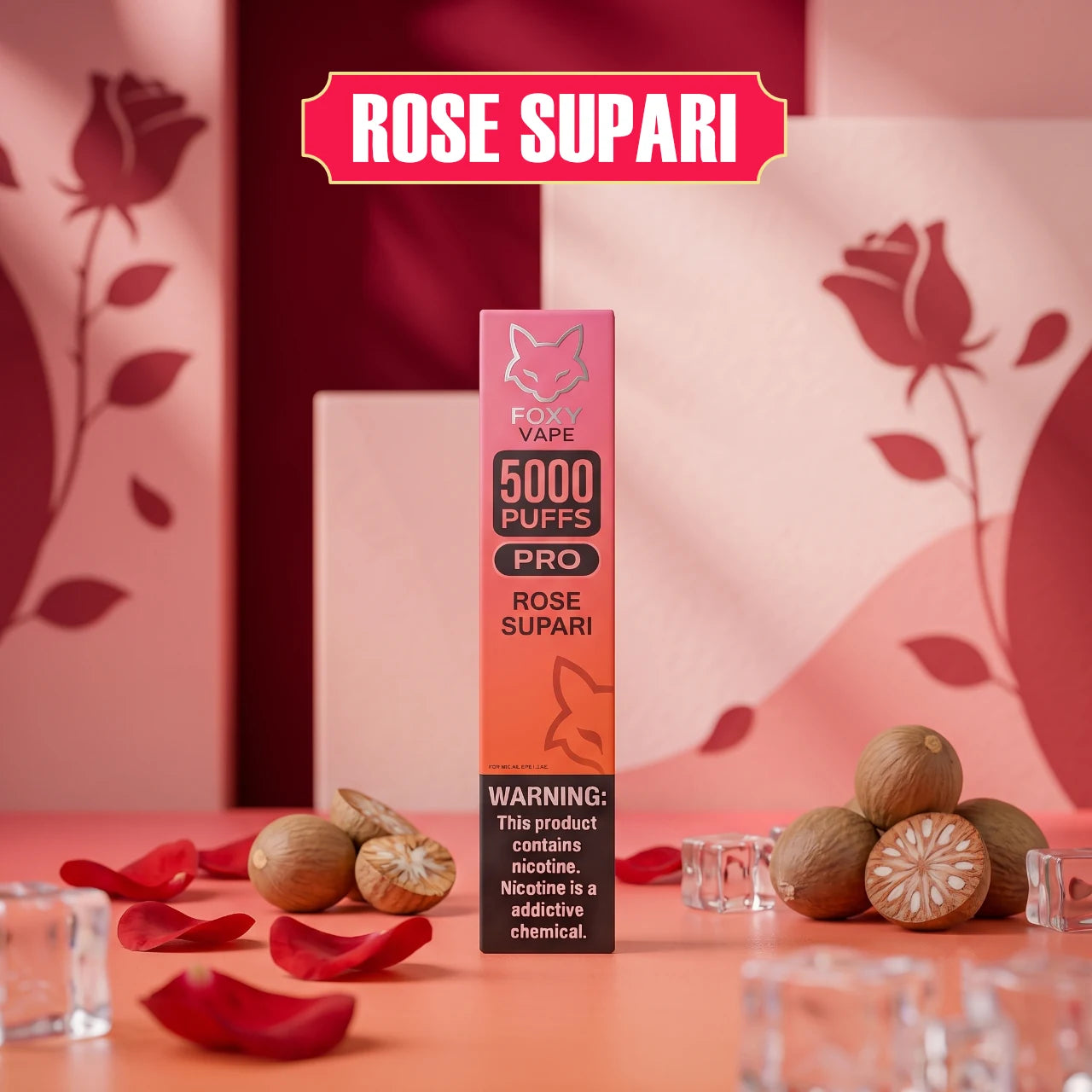 Foxy Pro - 5000 disposable vape - Rose Supari flavour
