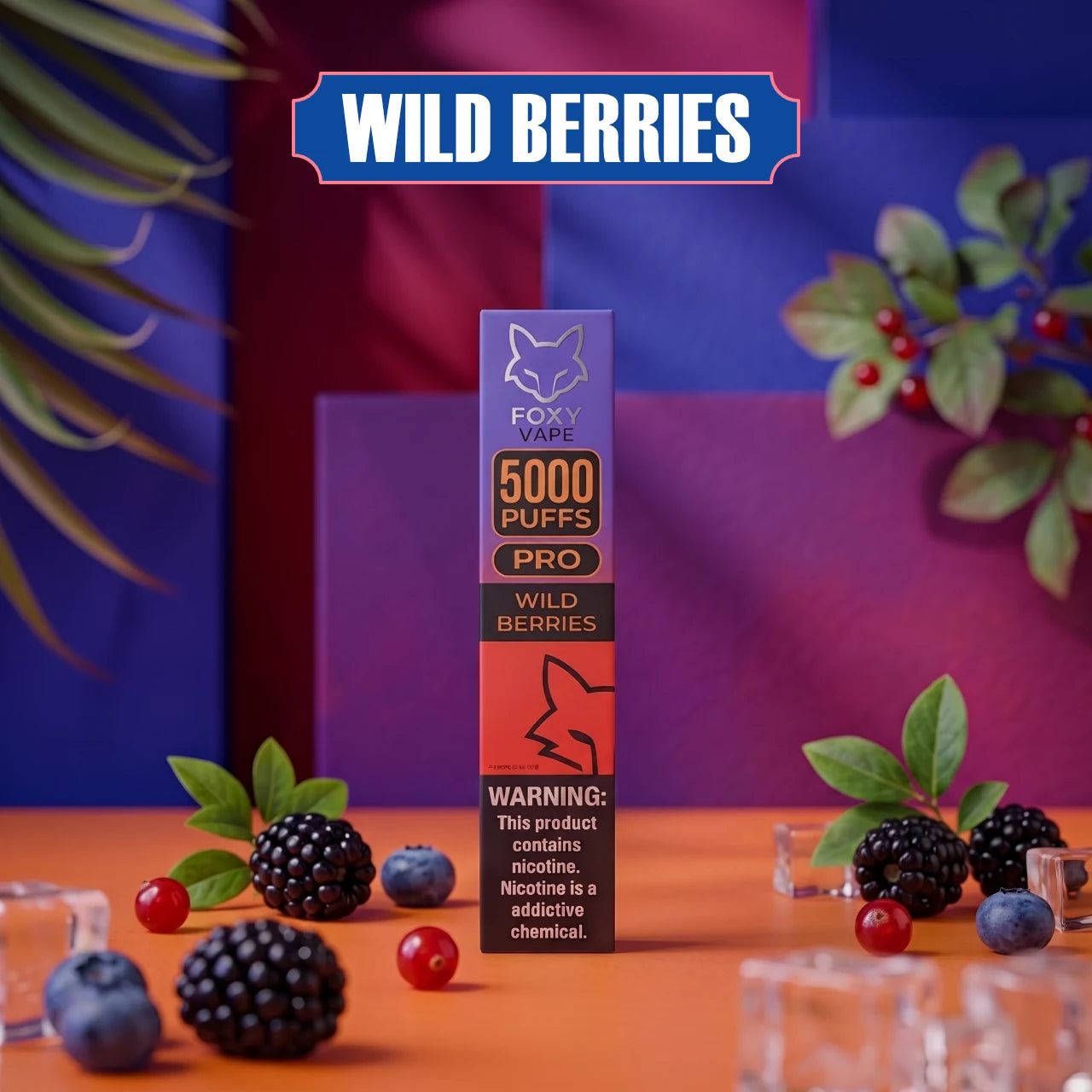Foxy Pro - 5000 disposable vape - Wild Berries flavour