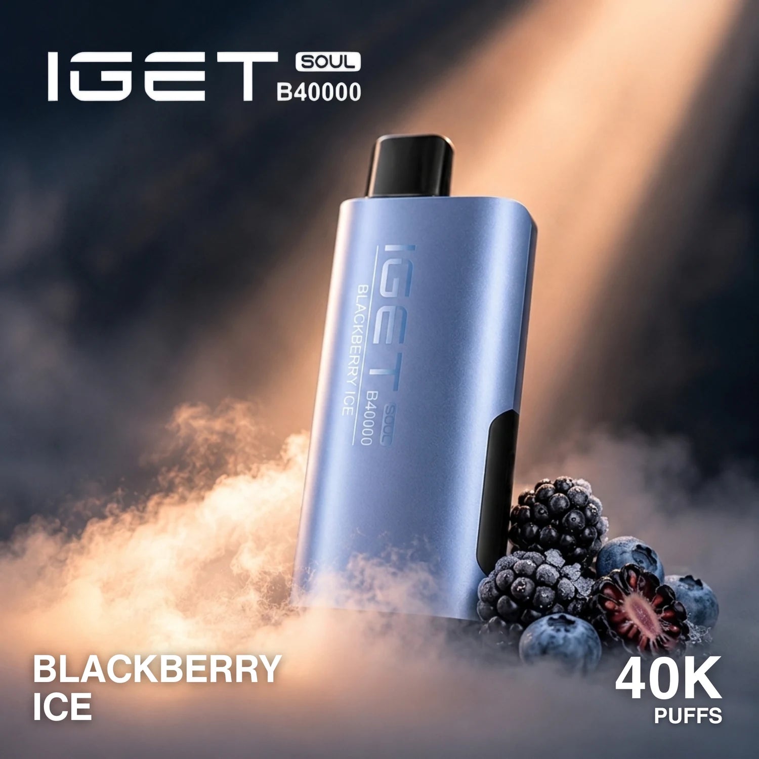 IGET Soul B40000 disposable vape - Blackberry Ice flavour