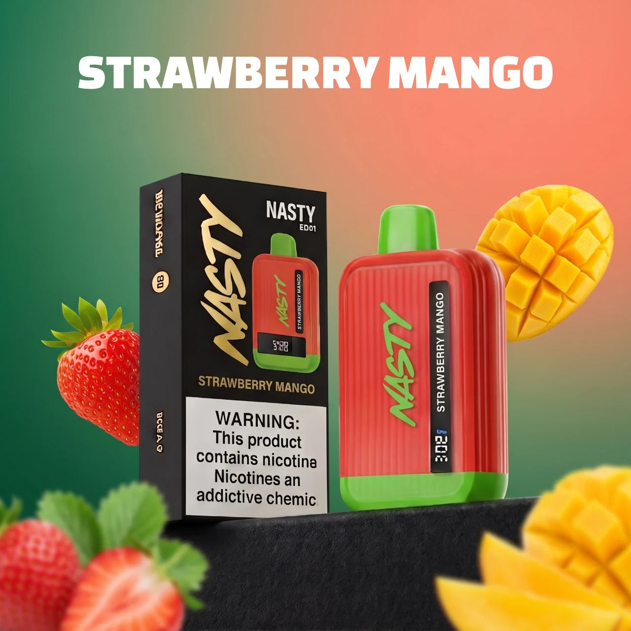 Nasty Bar - 8500 disposable vape - Strawberry Mango flavour