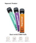 Vapesoul Soul Smile Long-Lasting Disposable Vape 1500 Puffs Black