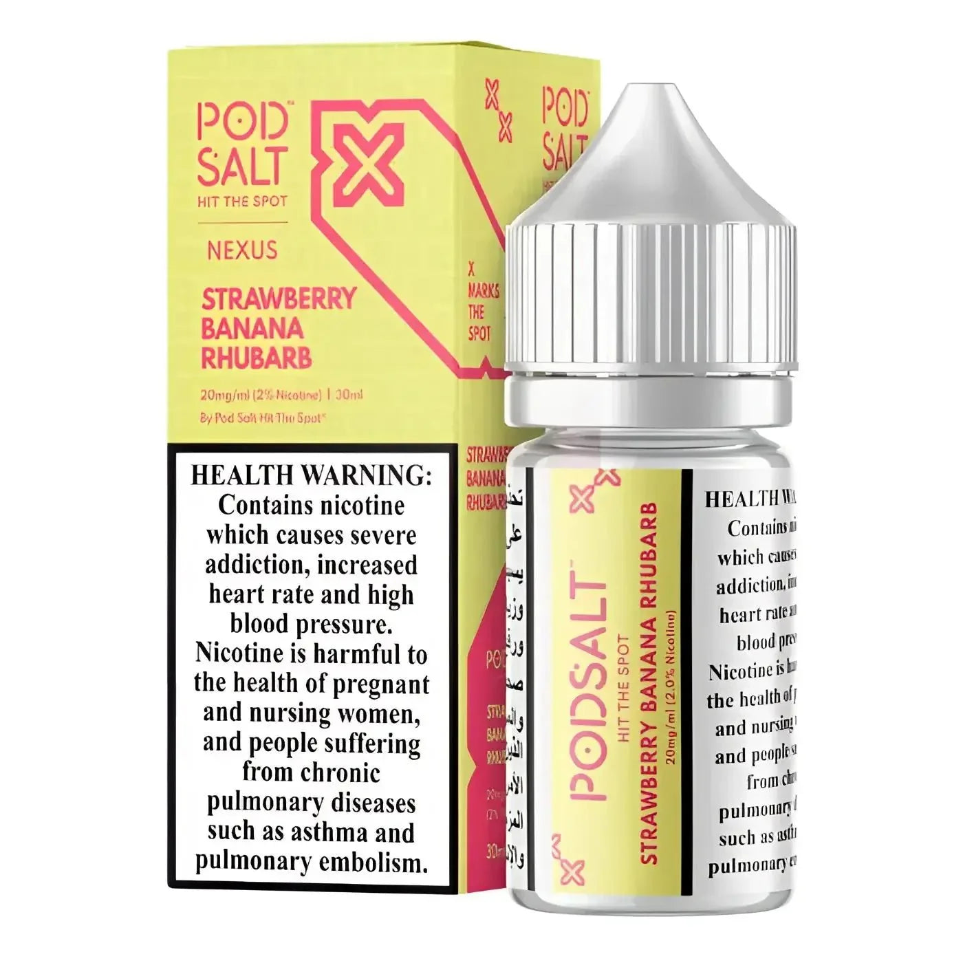 Strawberry Banana Rhubarb – Pod Salt Nexus 30ML Vape Juice | 25MG / 50MG | Vape Mash India