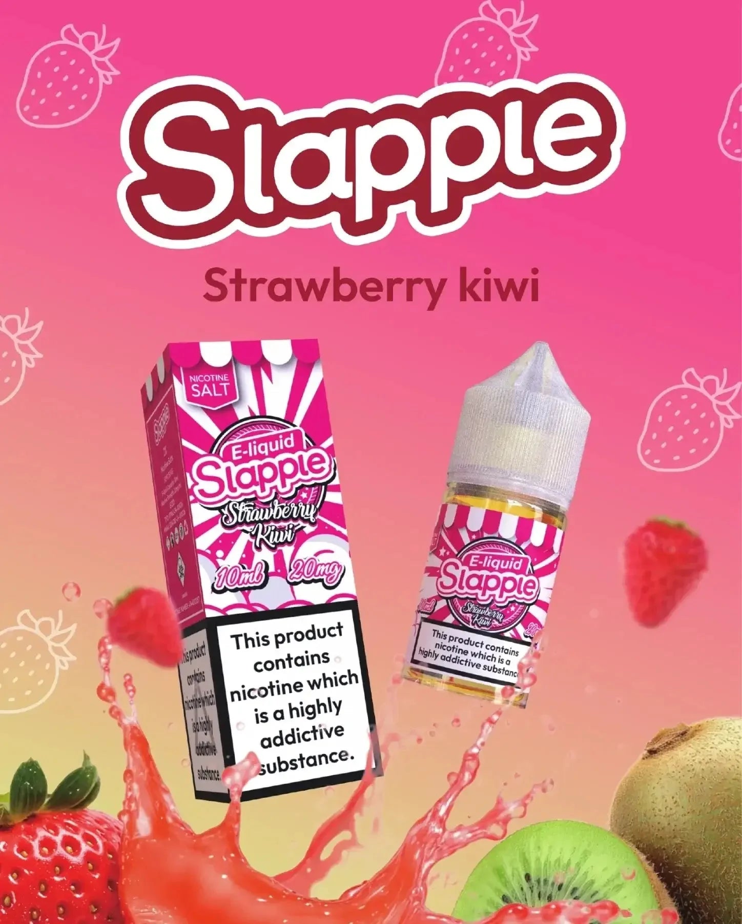 Strawberry Kiwi - Slapple Nic Salt 30ML | 30MG, 50MG | Vape Mash India